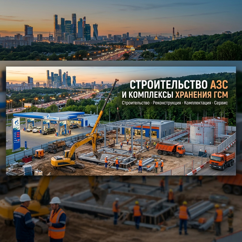 Построенная автозаправочная станция